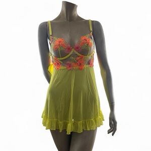 Escante Mesh & Lace Babydoll- NWT- Small